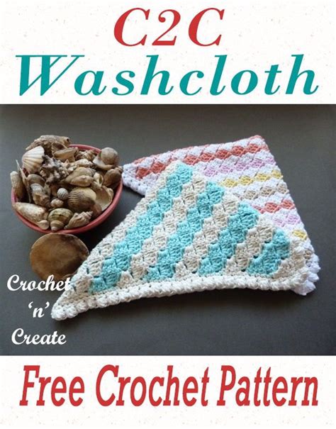 Download Crochet C2C Washcloth | Crochet dish cloth free pattern, Cotton yarn crochet pattern, Dishcloth ...