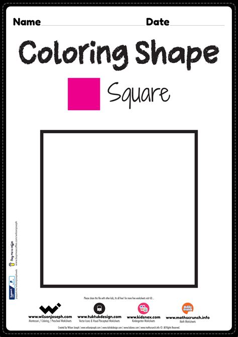 Preschool Coloring Pages Shapes