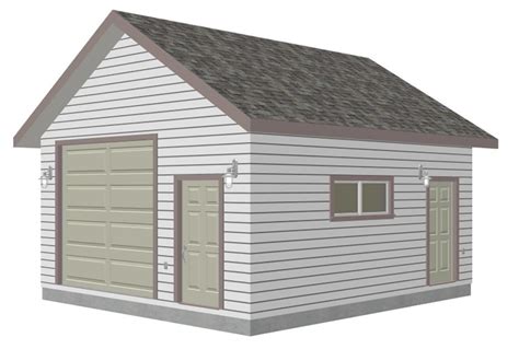 G447 Garage Plans 18 X 20 X 10 Walls With Pdf And Dwg Files