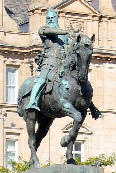 The Statue Of The Black Prince In Leeds City Square Made At The