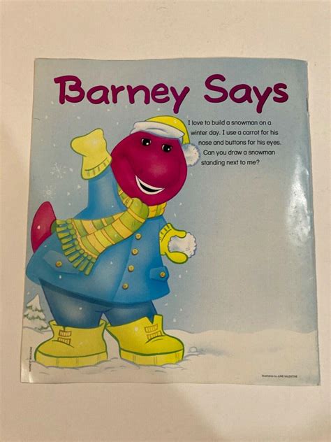 Euc Vintage Barney Magazine Winter Special 1996 Lot 2 Uncut Unused