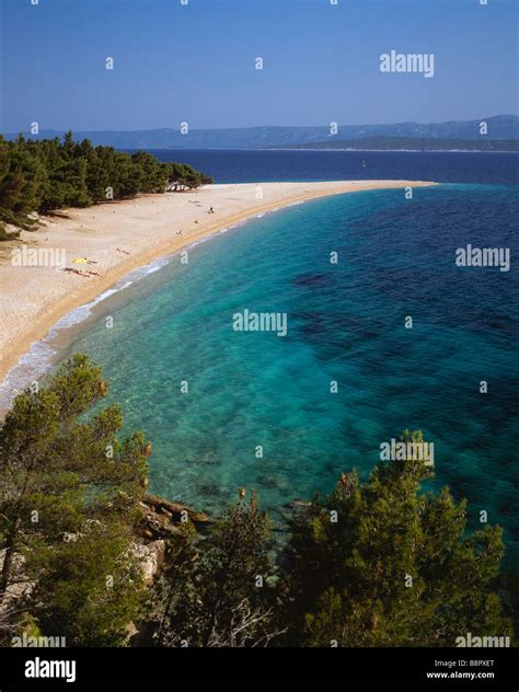 Zlatni Rat Beach Near Bol Brac Island Croatia Stock Photo Alamy