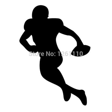 American Football Player Silhouette Rugby Sport Man Ball Vinyl Sticker