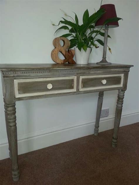 Console Table In Annie Sloan French Linen The Little Vintage Shed
