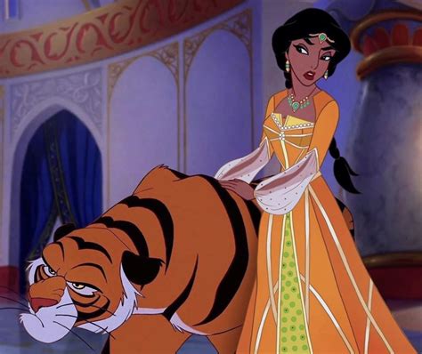 Princess Jasmine And Rajah The Tiger From Disney S Live Action Movie