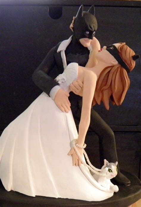 Batman And Catwoman Custom Wedding Cake Toppers By Sophie Cartier