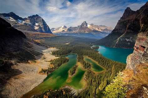 Canada Scenery Mountains Lake Forests Nature
