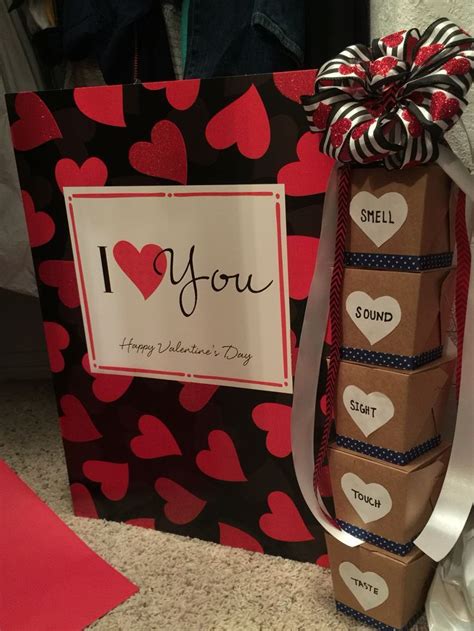 These gift ideas can be trinkets or keepsakes or experience gifts, and satisfying a gift for each makes for an extremely memorable event. Valentine's Day gift under 20 dollars! Appeal to the five ...