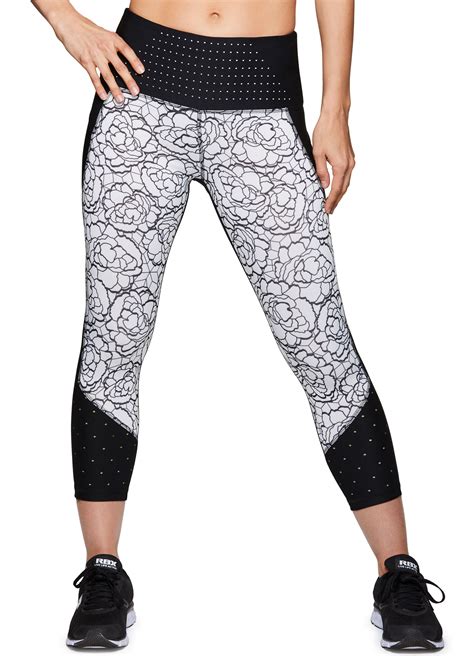 Rbx Active Women S Seasonal Printed Capri Length Yoga Leggings Ebay