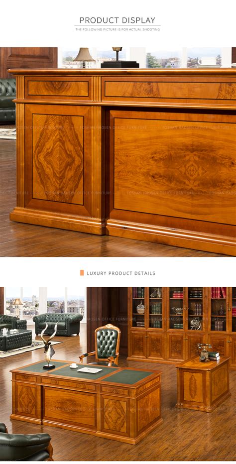 China Business New Design Sale High Gloss Wooden Ceo Executive Luxury