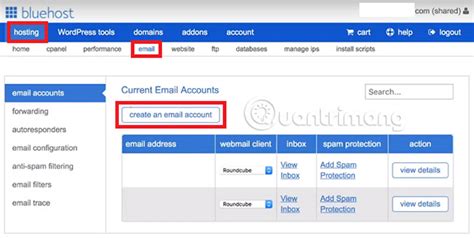 How To Set Up Bluehost Webmail Account