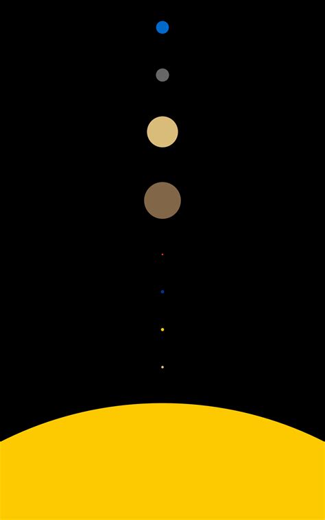 Solar System Space Planet Minimalism Portrait Display Wallpapers Hd