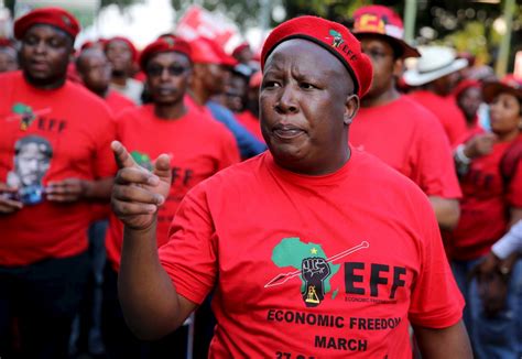 Commander in chief of economic freedom fighters eff and a revolutionary activist for radical change in africa. South Africa: 'Treasonous' remarks by EFF leader Julius ...