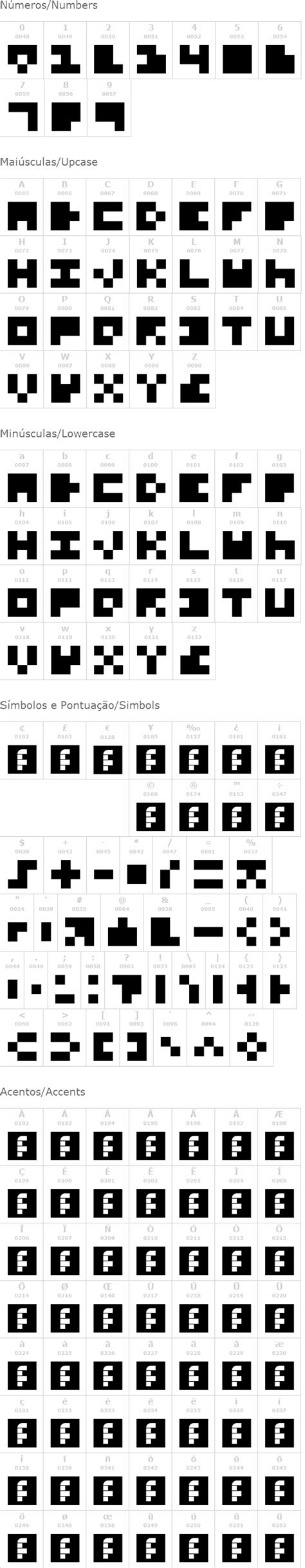 Extremely Small Fonts Fonte Visualizar