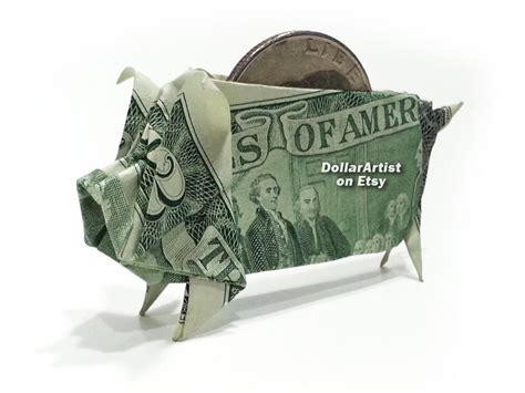 Piggy Bank Money Origami Dollar Bill Cash Sculptors Bank Note