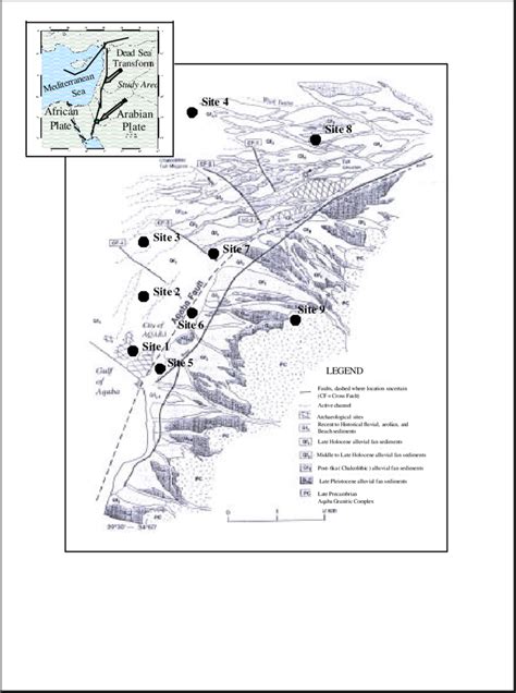 Geological Map Of The Aqaba Region These Features Are Taken After