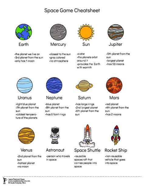 Free Printable Solar System Flashcards Free Printable Templates