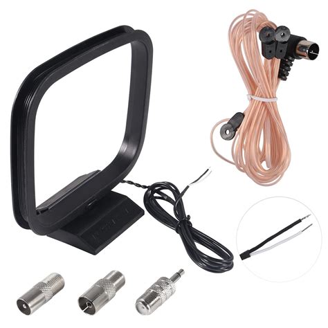 buy fm dipole antenna 75 ohm indoor fm radio antenna am loop antenna with converter for pioneer