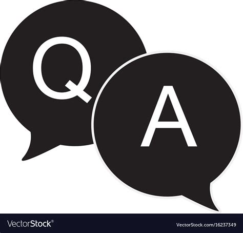 Questions Amp Answers Speech Bubbles Flat Icon Vector Image