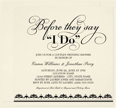 Couples Shower Invitation 15 Examples Format Pdf Examples