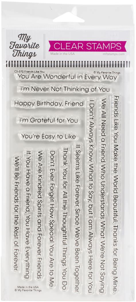 my favorite things clear stamps 4x8 friends like you 849923040836