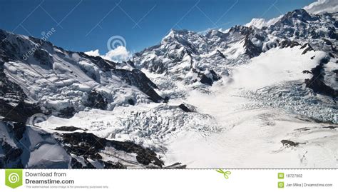 Snow Landscape New Zealand Stock Photo Image Of Josef