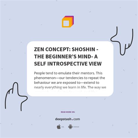 Zen Concept Shoshin The Beginners Mind A Self Introspective View