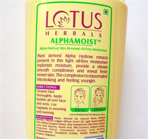 Lotus Herbals Alphamoist Alpha Hydroxy Skin Renewal Oil Free