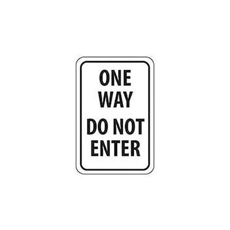 Aluminum Sign One Way Do Not Enter 063 Thick Tm73h