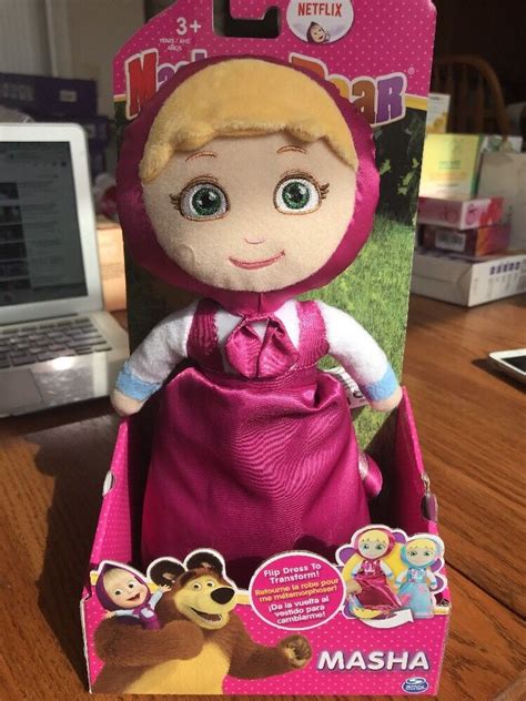 Masha And The Bear Masha Transforming Doll Plush Blue Pink Netflix Original Ebay