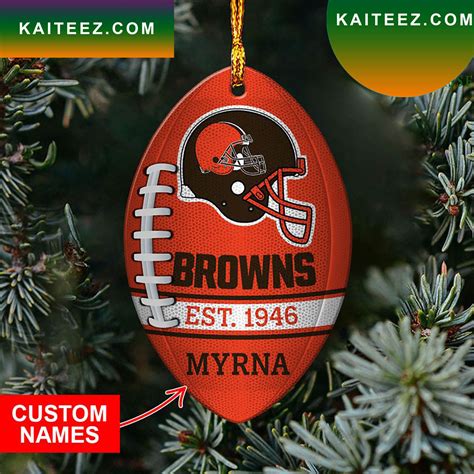 Nfl Cleveland Browns Christmas Ornament Kaiteez