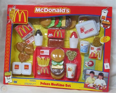 2001 Cdi Mcdonalds Deluxe Mealtime Set Play Food 37 Pcs Mib Burger