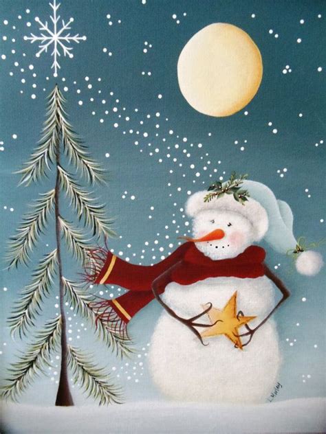 Painting a classic pattern on canvas with those artistic strokes is not an easy task for all. Tangled Snowmen Tole Painting Pattern | Etsy | Christmas ...
