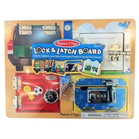 Melissa And Doug Wooden Locks And Latches Board Best Educational Infant