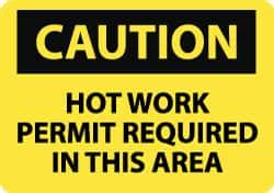 OSHA Notice Safety Sign Hot Work Permits Are Required For All Welding And Cutting Operations