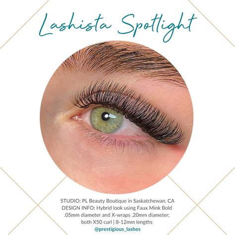 🌟lashista spotlight tuesday🌟 design hybrid look using faux mink bold 05mm diameter and x wraps