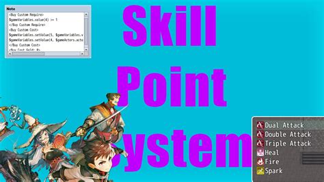 Rpg Maker Mv Tutorial Skill Point System Youtube