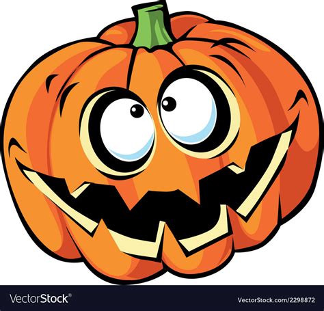 Scary Halloween Pumpkin Cartoon Royalty Free Vector Image