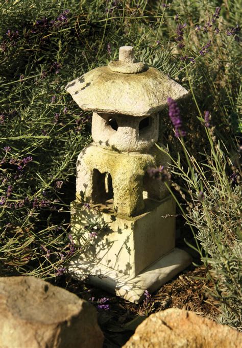 No wiring, quick and easy to install. Japanese Pagoda Lantern House Outdoor Garden Statue ...