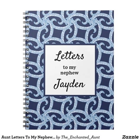 On this present day in america, we currently have over 1.4 million brave men and women actively listed in the armed forces to protect and serve our country. Aunt Letters To My Nephew Blue Abstract Notebook | Zazzle ...