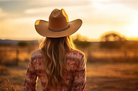 Premium Ai Image A Woman Wearing A Cowboy Hat