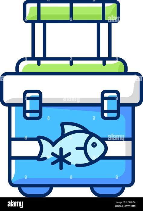 Fishing Cooler Rgb Color Icon Stock Vector Image And Art Alamy