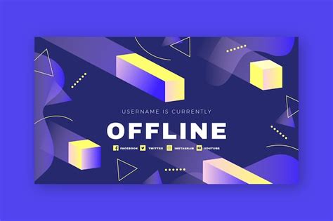 Free Vector Abstract Geometric Shapes Twitch Offline Banner