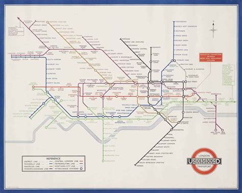 London Underground Beck Henry C Map Of Londons Underground