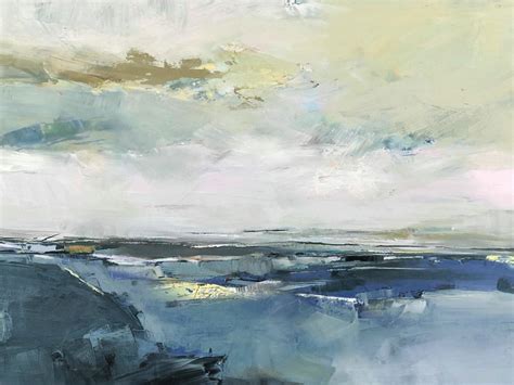 Original Coastal Landscape Abstract Canvas Paintingsky Landscape