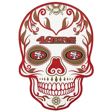 Applied Icon Nfl San Francisco 49ers Outdoor Skull Graphic Large