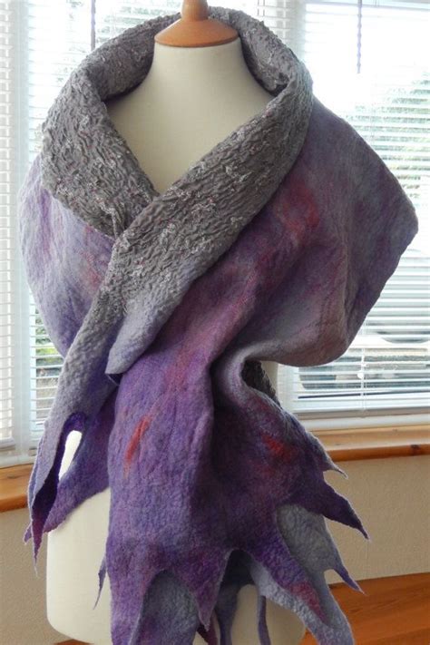 This Spectacular Nuno Felt Wrap Is Hand Felted In One Piece From Blends