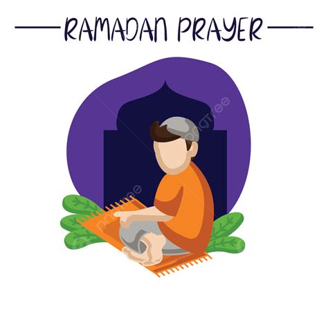 Gambar Doa Muslim Ramadhan Orang Orang Ramadan Salam Png Dan Vektor