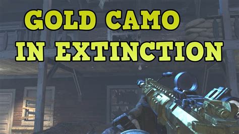 Cod Ghosts Extinction How To Get Gold Camo Youtube