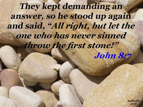 Bible Verse Those Without Sin Cast The First Stone